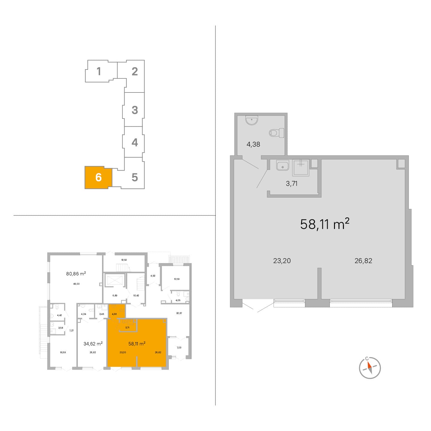 IQ Гатчина - 58.1 м²
