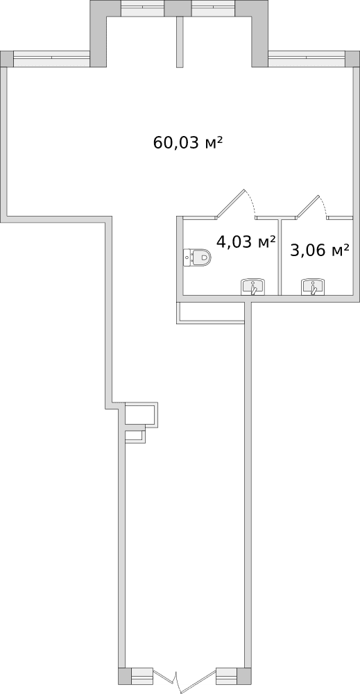 Ленинградская область, д. Новосаратовка, переулок Романтиков, дом 1 - 67.1 м²