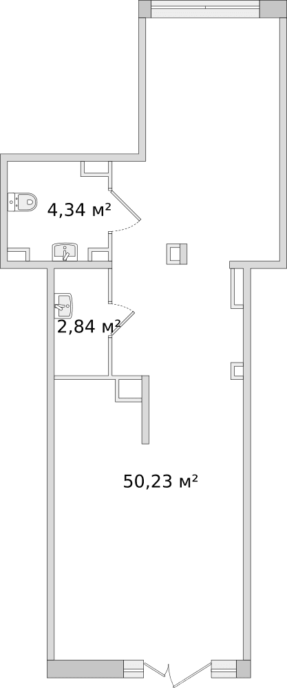 Ленинградская область, Новосаратовка - 59.3 м²