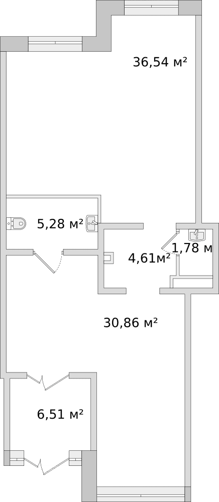 Ленинградская область, д. Новосаратовка, улица Первых дом 4, корпус 3 - 85.6 м²